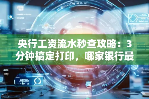 央行工资流水秒查攻略：3分钟搞定打印，哪家银行最快？