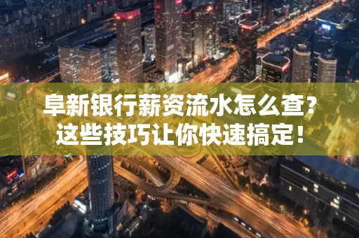 阜新银行薪资流水怎么查?这些技巧让你快速搞定!