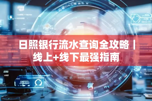 日照银行流水查询全攻略｜线上+线下最强指南