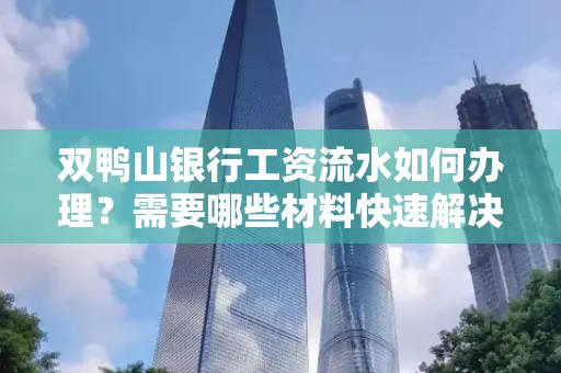 双鸭山银行工资流水如何办理?需要哪些材料快速解决