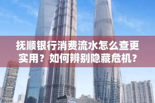 抚顺银行消费流水怎么查更实用?如何辨别隐藏危机?